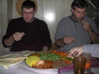 Break for Ethiopian food at Blue Nile on Telegraph